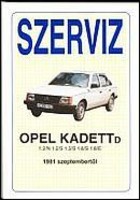 OPEL JAVÍTÁSI KÉZIKÖNYV, OPEL KADETT D 1981-TŐL kép, fotó